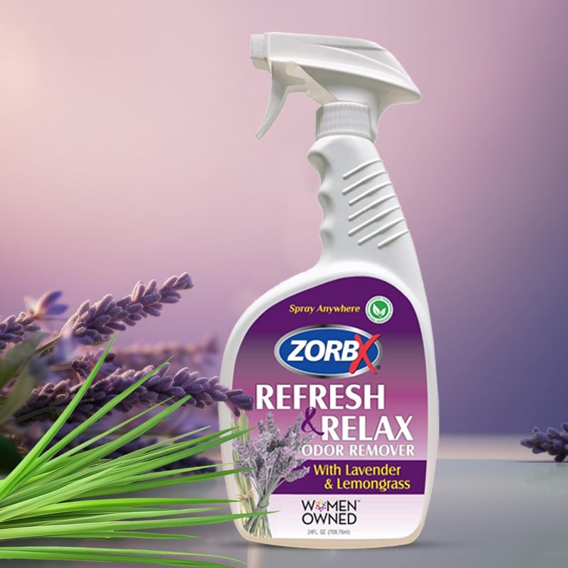 ZORBX Lavender & Lemongrass Spray  24 Oz - All-Purpose Deodorizer  Refreshes Fabric  Removes Strong Odors  Perfect for Home  Car  Gym  Laundry - Image 4